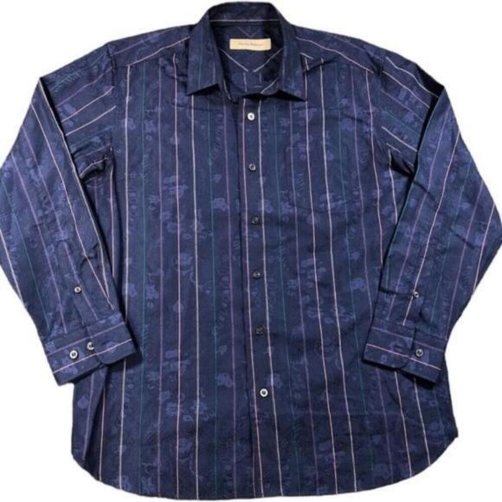 Tommy Bahama‎ Printed Blue/ Purple long sleeve Size XL